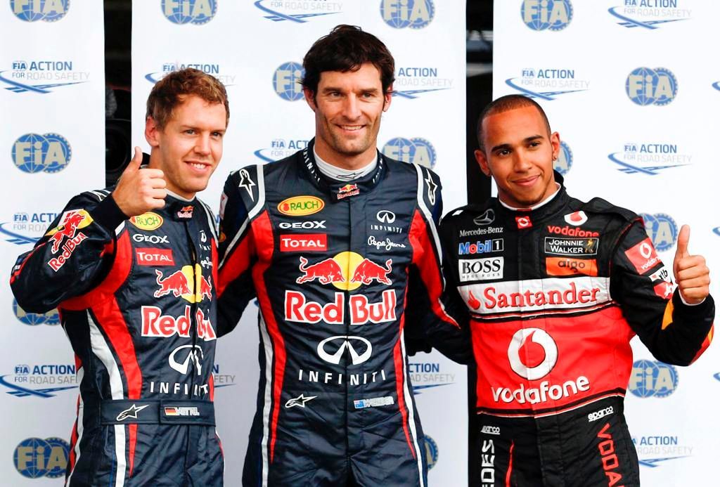 Kvalifikace formule 1 na GP Německa (Vettel, Webber, Hamilton)