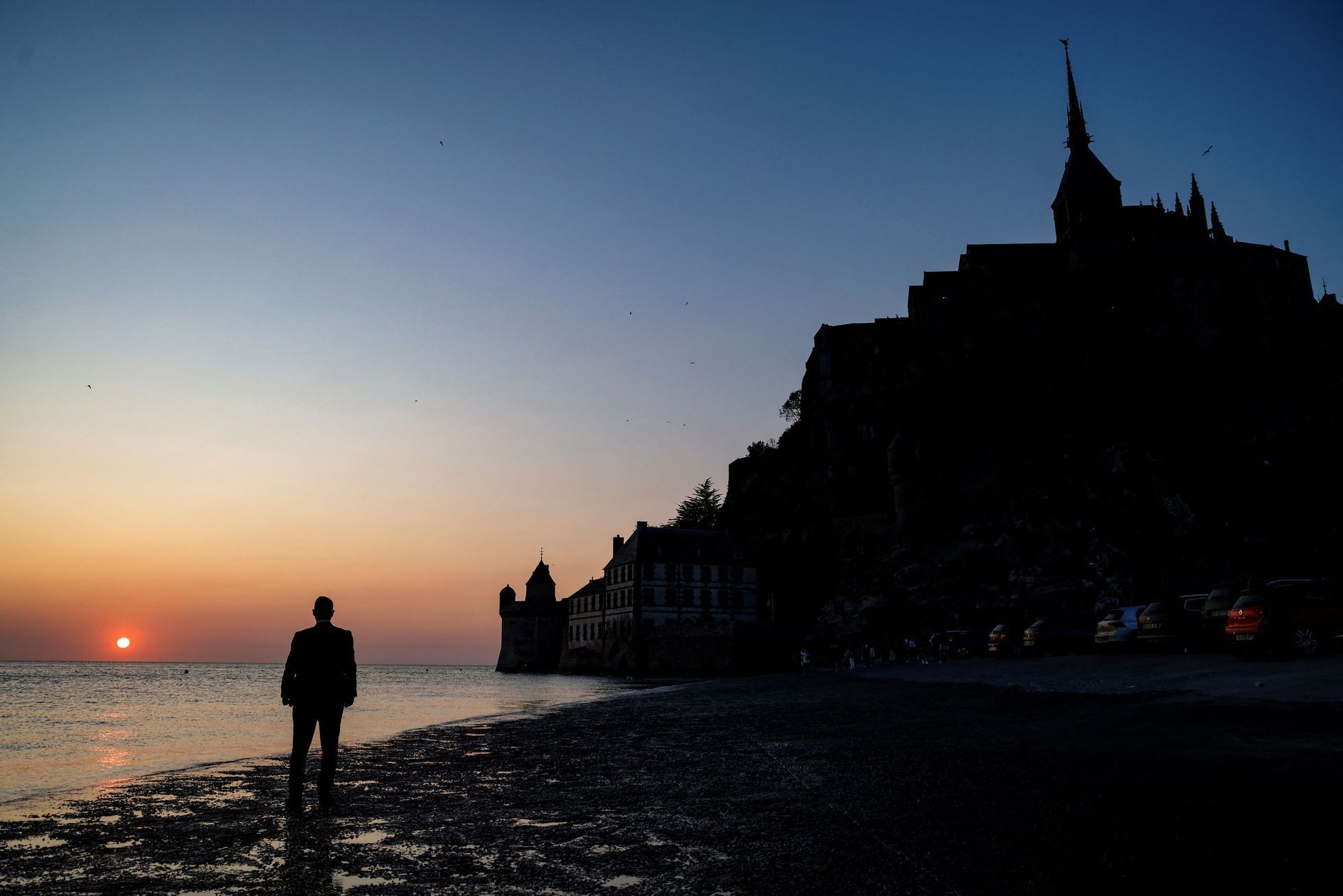 Mont-Saint-Michel francie klášter ostrov