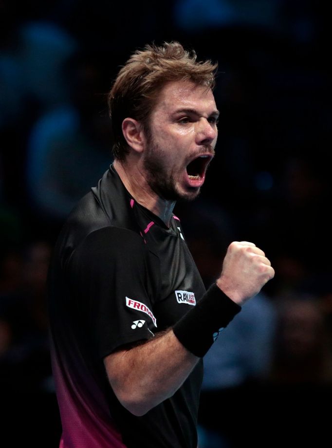 Switzerland's Stanislas Wawrinka celebrates during his match against Great Britain's Andy Murray Reuters / Suzanne Plunkett Livepic EDITORIAL USE ONLY.