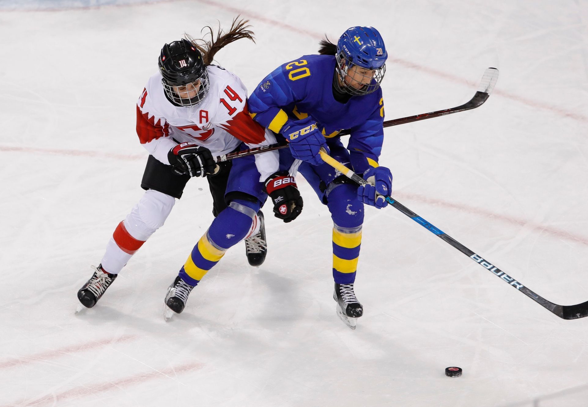 Ženský hokej na ZOH 2018: Švédsko - Švýcarsko