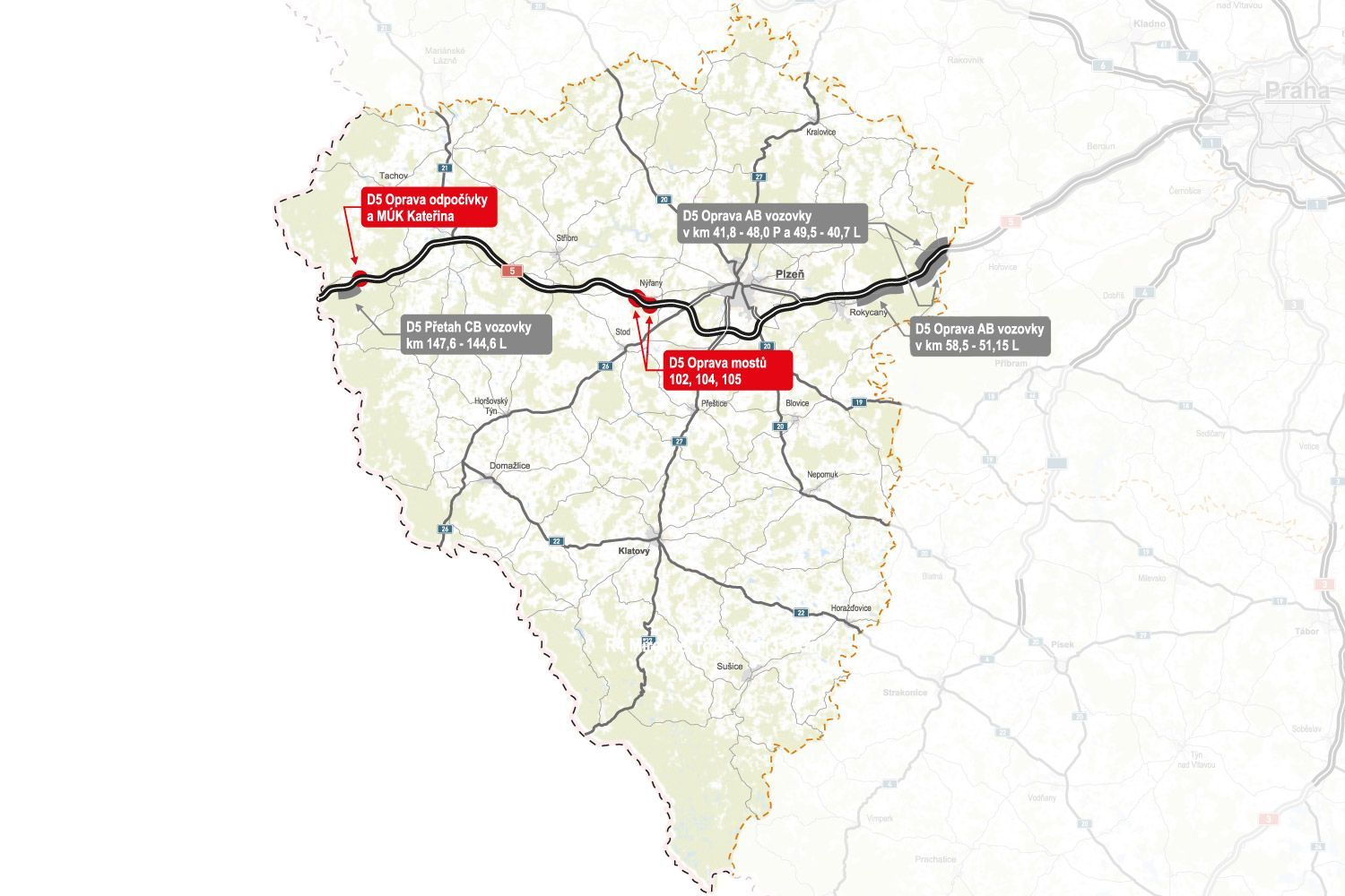 Rekonstrukce vozovek v ČR 2015