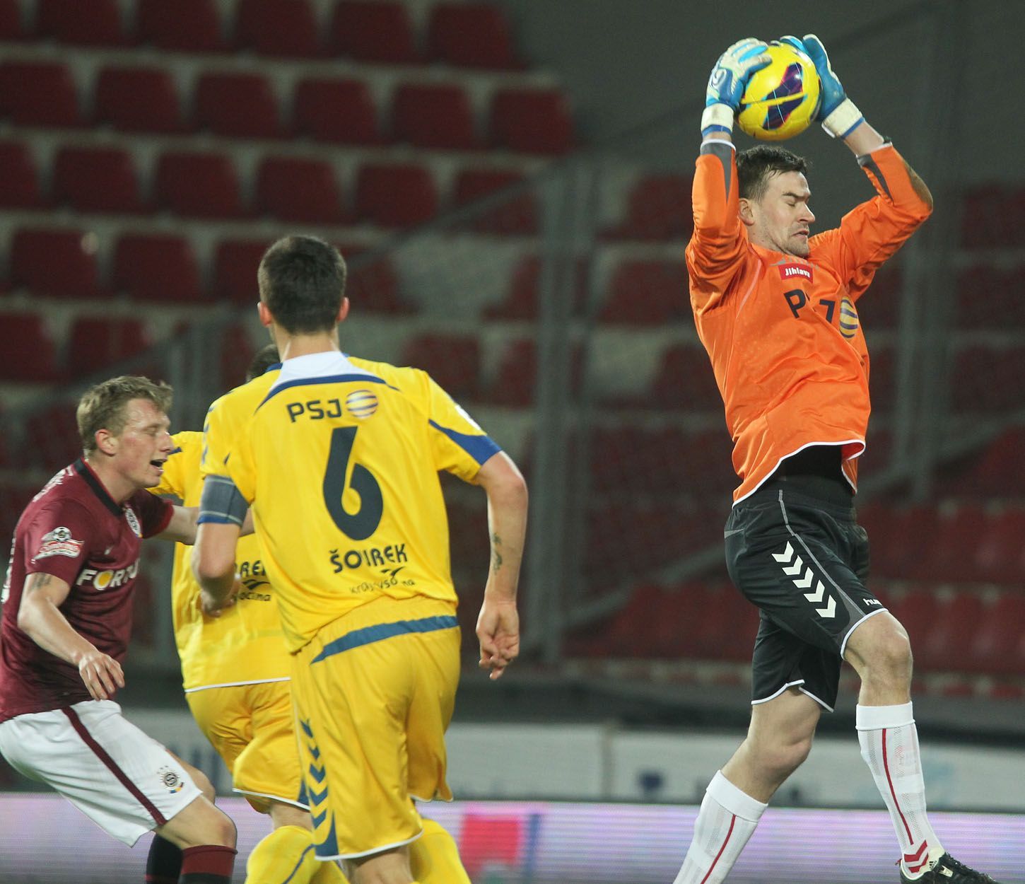 Sparta - Jihlava, osmifinále Poháru České pošty: Ondřej Šourek a Jan Hanuš