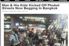 Český dobrodruh žebrá se svými třemi dětmi v Bangkoku