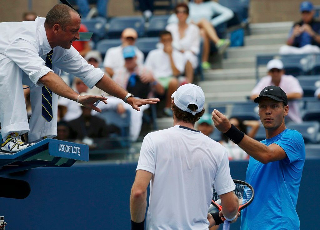 Tomáš Berdych vs. Andy Murray, semifinále US Open 2012 (hádka)