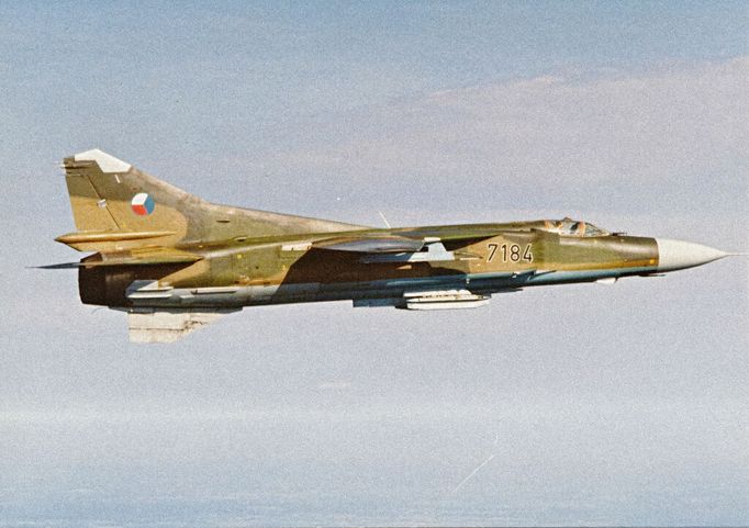 Letoun MiG-23 MF. Nedatovaný snímek.