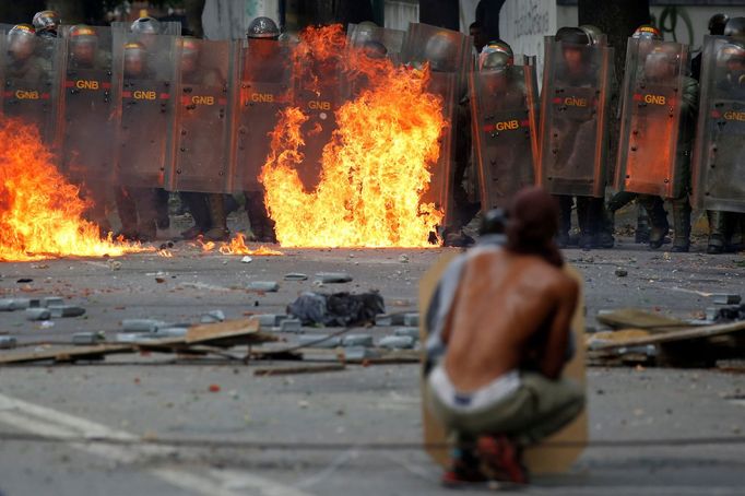 Demonstrace ve Venezuele.