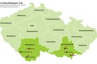 Na jižní Moravě dominuje v podnikání Brno, na jihu Čech zase Český Krumlov