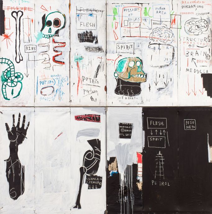 Jean-Michel Basquiat: Tělo a duch, 1982 až 1983.