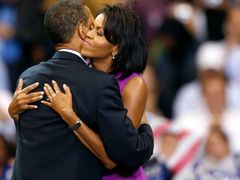 První metu jsme spolu zvládli... Barack Obama s manželkou Michelle.