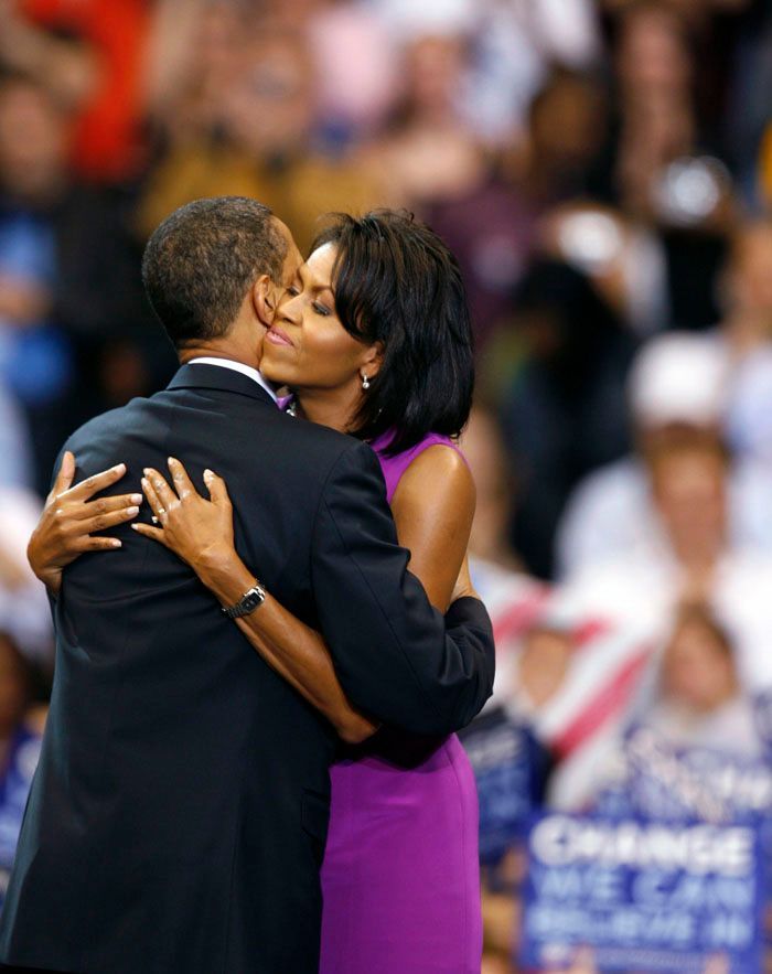 Barack Obama slaví s manželkou Michelle