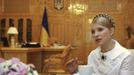 Handout photo of Yulia Tymoshenko speaking in her cabinet of the Ukrainian prime minister in Kiev