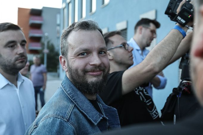 Marek Prchal. Záběr z volebního štábu Hnutí ANO. Praha, 26. 5. 2019.