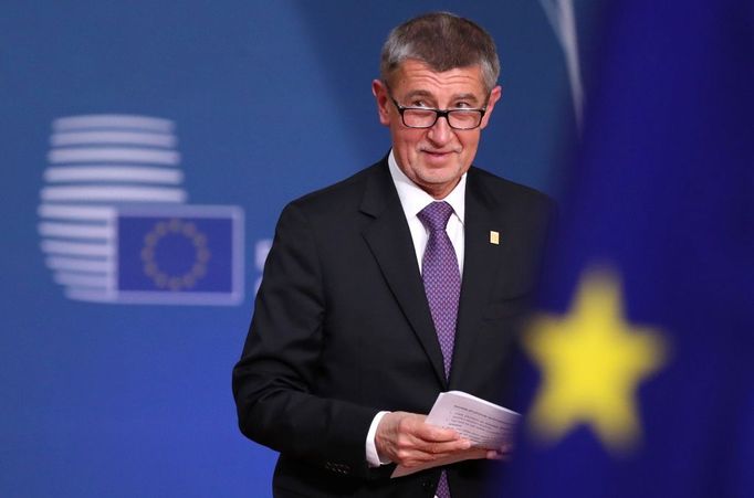 Český premiér Andrej Babiš přichází na summit lídrů EU v Bruselu.