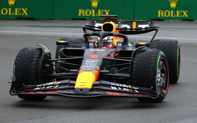 Max Verstappen v Red Bullu v kvalifikaci na VC Kanady F1 2023.