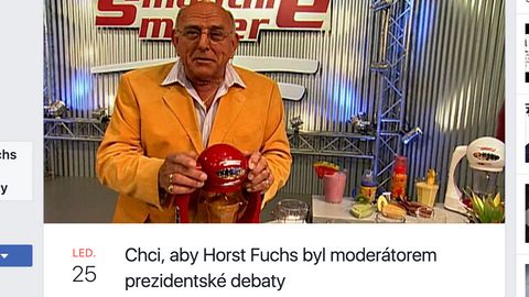 Zemanovo mrkání a Horst Fuchs jako moderátor prezidentské debaty. Volební vtípky baví internet