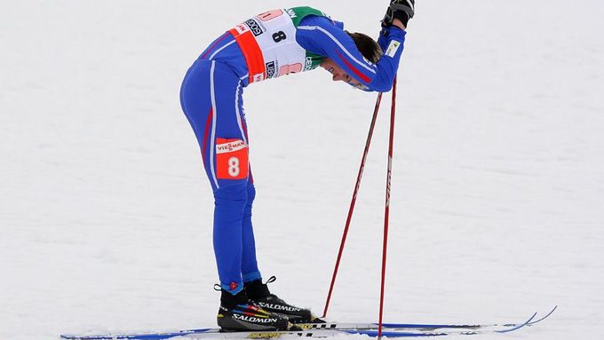 Martin Jakš na konci svého úseku.