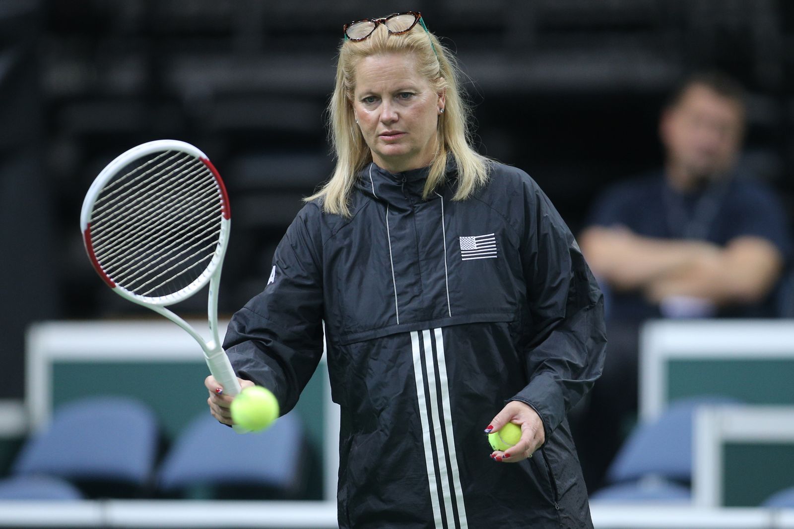 Kathy Rinaldiová před finále Fed Cupu 2018