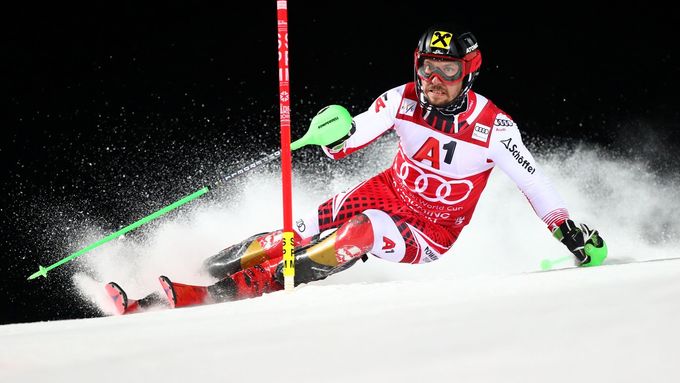 Marcel Hirscher ve slalomu SP ve Schladmingu.