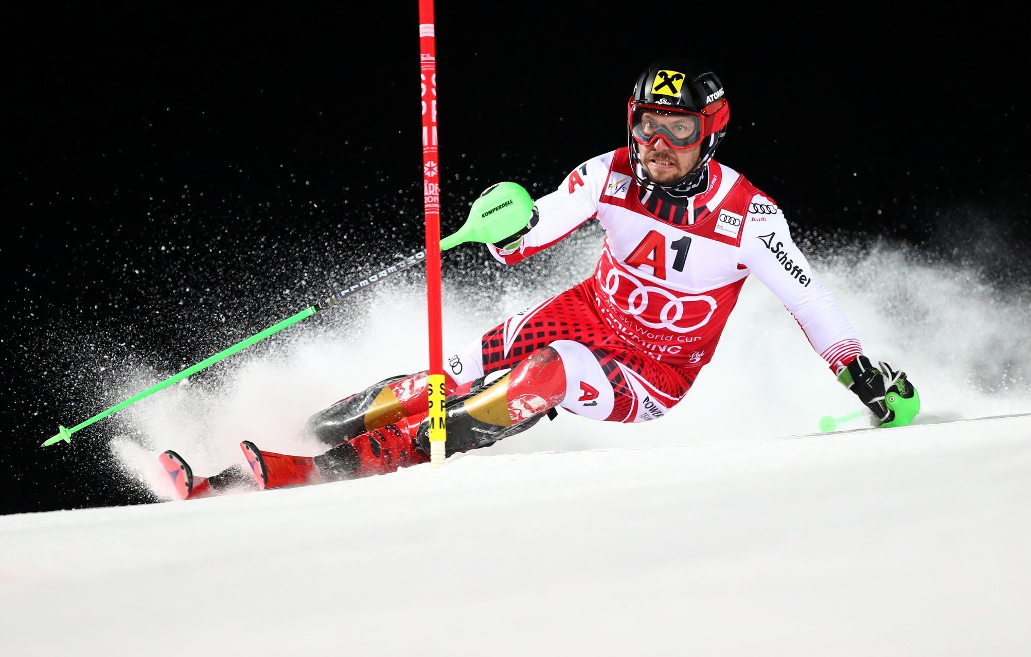 Marcel Hirscher ve slalomu SP ve Schladmingu, leden 2019