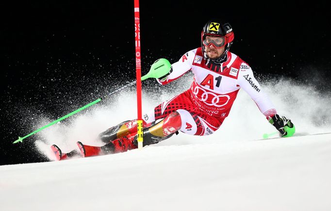 Marcel Hirscher ve slalomu SP ve Schladmingu.