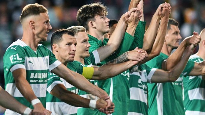 Děkovačka v podání fotbalistů Bohemians