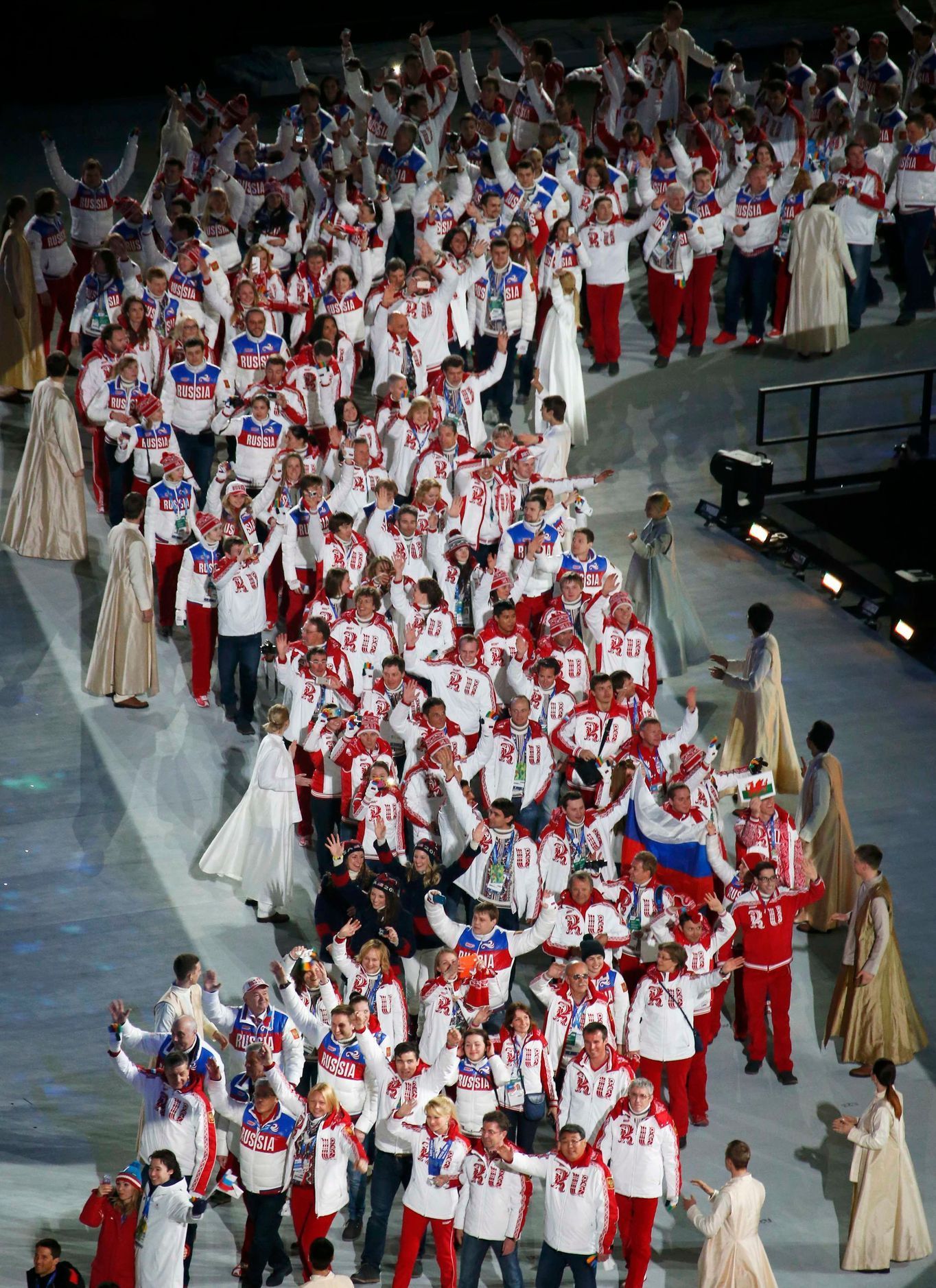 Soči 2014, závěrečný ceremoniál: sportovci Ruska