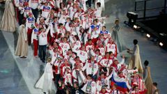 Soči 2014, závěrečný ceremoniál: sportovci Ruska
