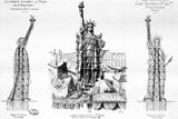 Bartholdi na soše nepracoval sám. Zatímco navrhl malý hliněný model, který měl výšku dospělého člověka, jeho kolega Gustave Eiffel vymyslel nosnou konstrukci sochy. Eiffel je slavný zejména jako konstruktér další věhlasné stavby - Eiffelovy věže.