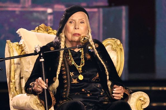 Joni Mitchell sang her old hit Both Sides Now.