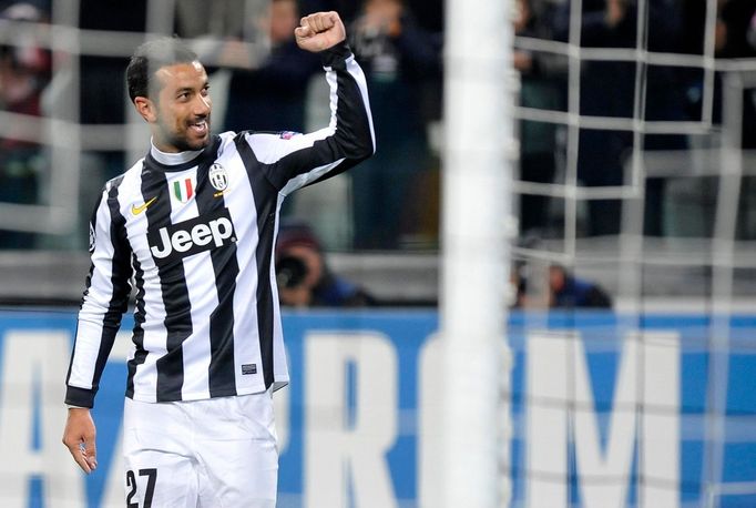 Fotbalista Juventusu Fabio Quagliarella v utkání proti Nordsjaellandu v Lize mistrů 2012/13.