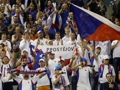 Kotel českých fanoušků ve finále Davis Cupu se Španělskem.