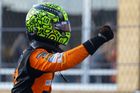 Lando Norris z McLarenu slaví triumf ve VC Miami F1 2024