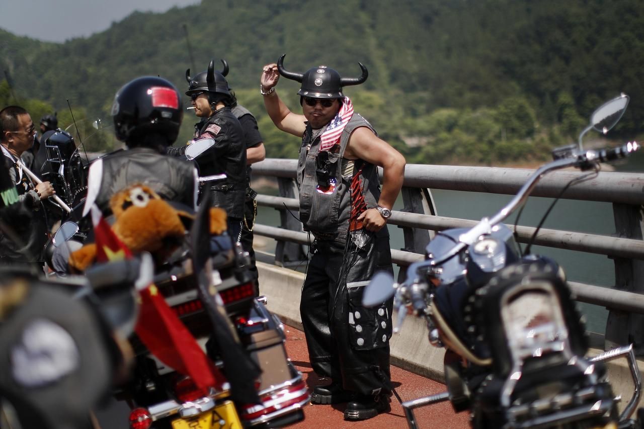 Fotogalerie: Sraz motorkářů po čínsku