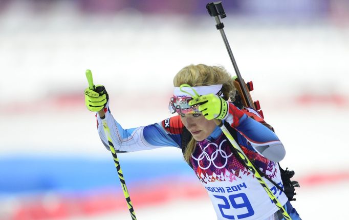 Soči, biatlon, stíhačka Ž: Gabriela Soukalová