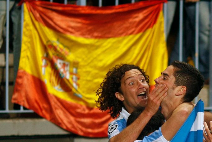 Fotbal, Liga mistrů, Málaga - Porto: Isco slaví gól na 1:0