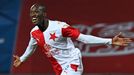 10. kolo Fortuna:Ligy 2020/21, Sparta - Slavia: Abdallah Sima slaví gól Slavie.