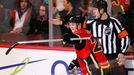 Jiří Hudler slaví gól za Calgary Flames