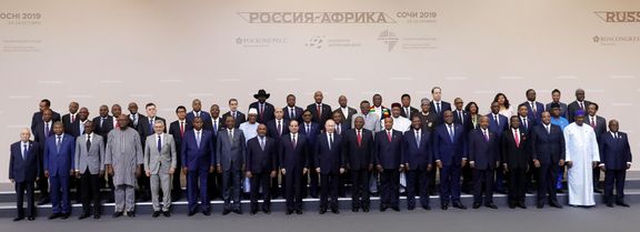 Společná fotografie všech účastníků historicky prvního rusko-afrického summitu v Soči.