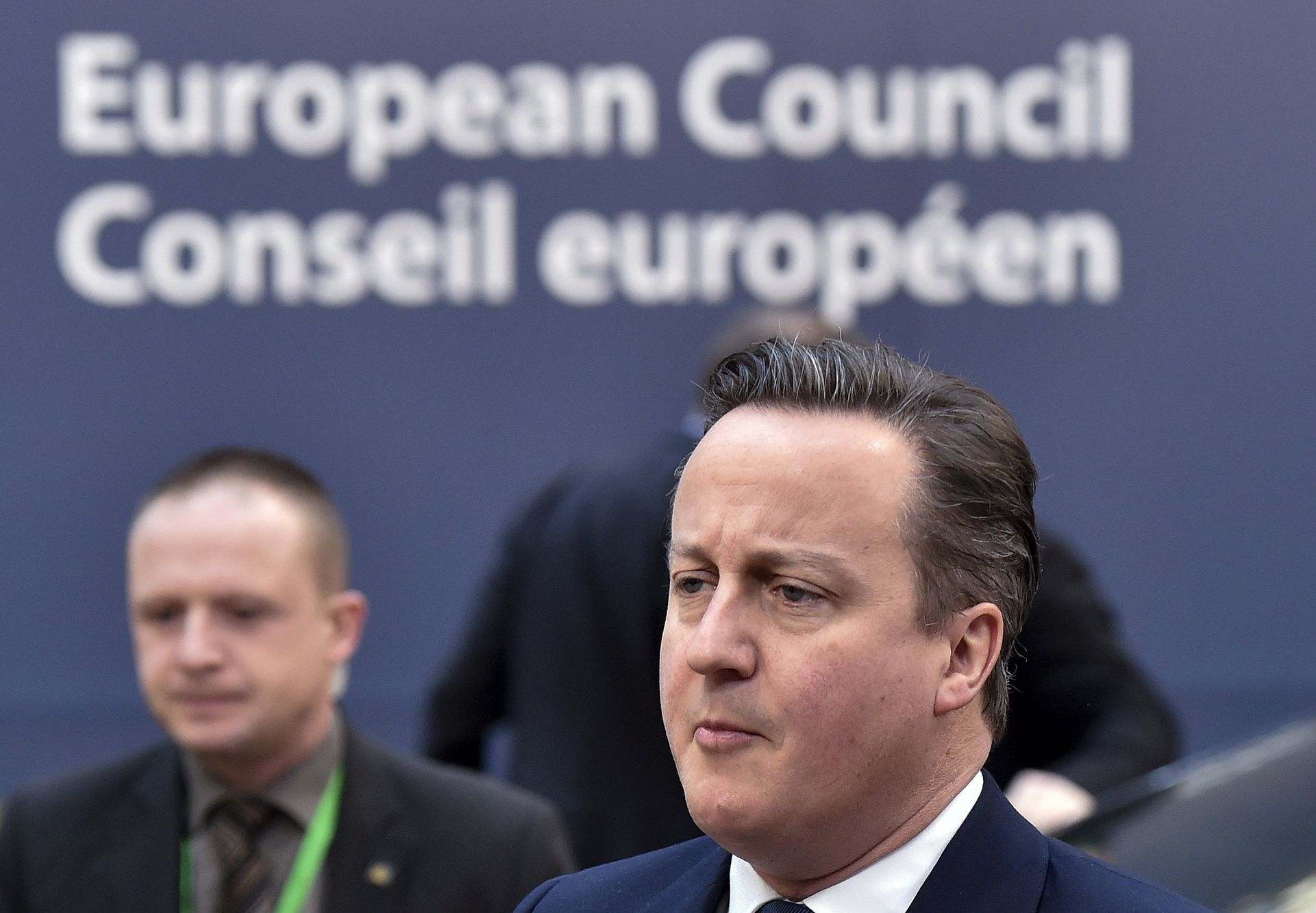Britský premiér David Cameron na summitu EU v Bruselu