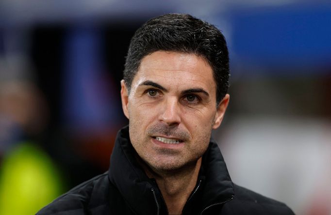 Mikel Arteta  v zápase Ligy mistrů Slavia - Arsenal