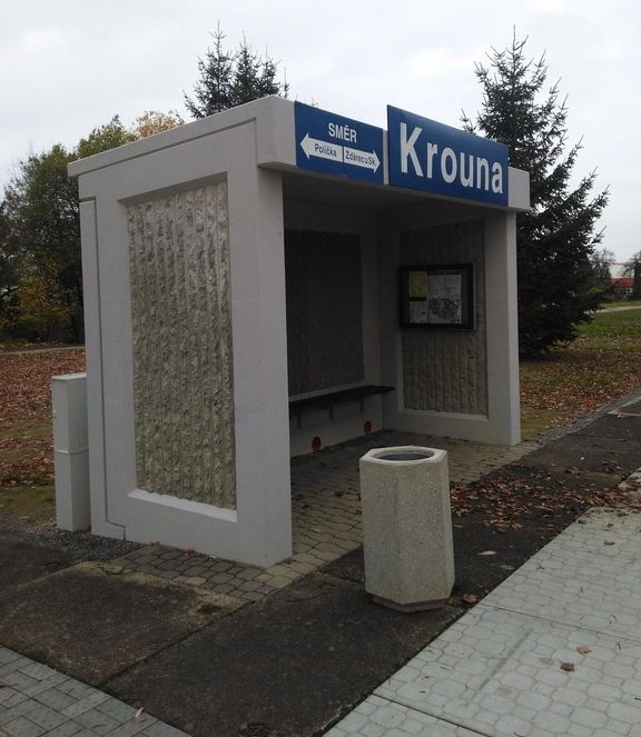 Nové nádraží v obci Krouna