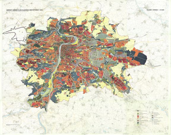 Územní plán Prahy z roku 1976.
