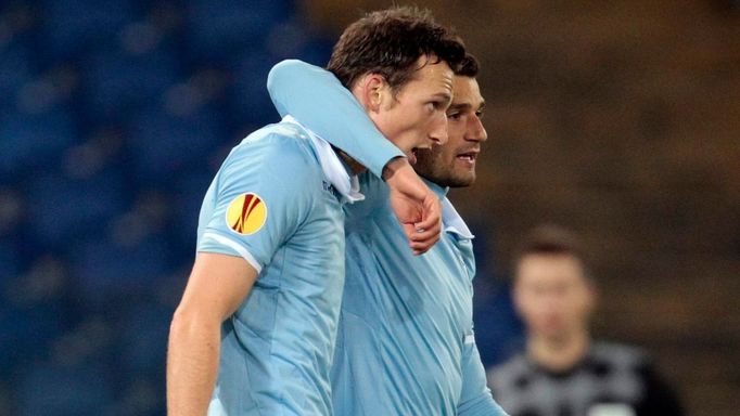 Fotbal, Evropská liga, Lazio Řím - VfB Stuttgart: Libor Kozák a Antonio Candreva