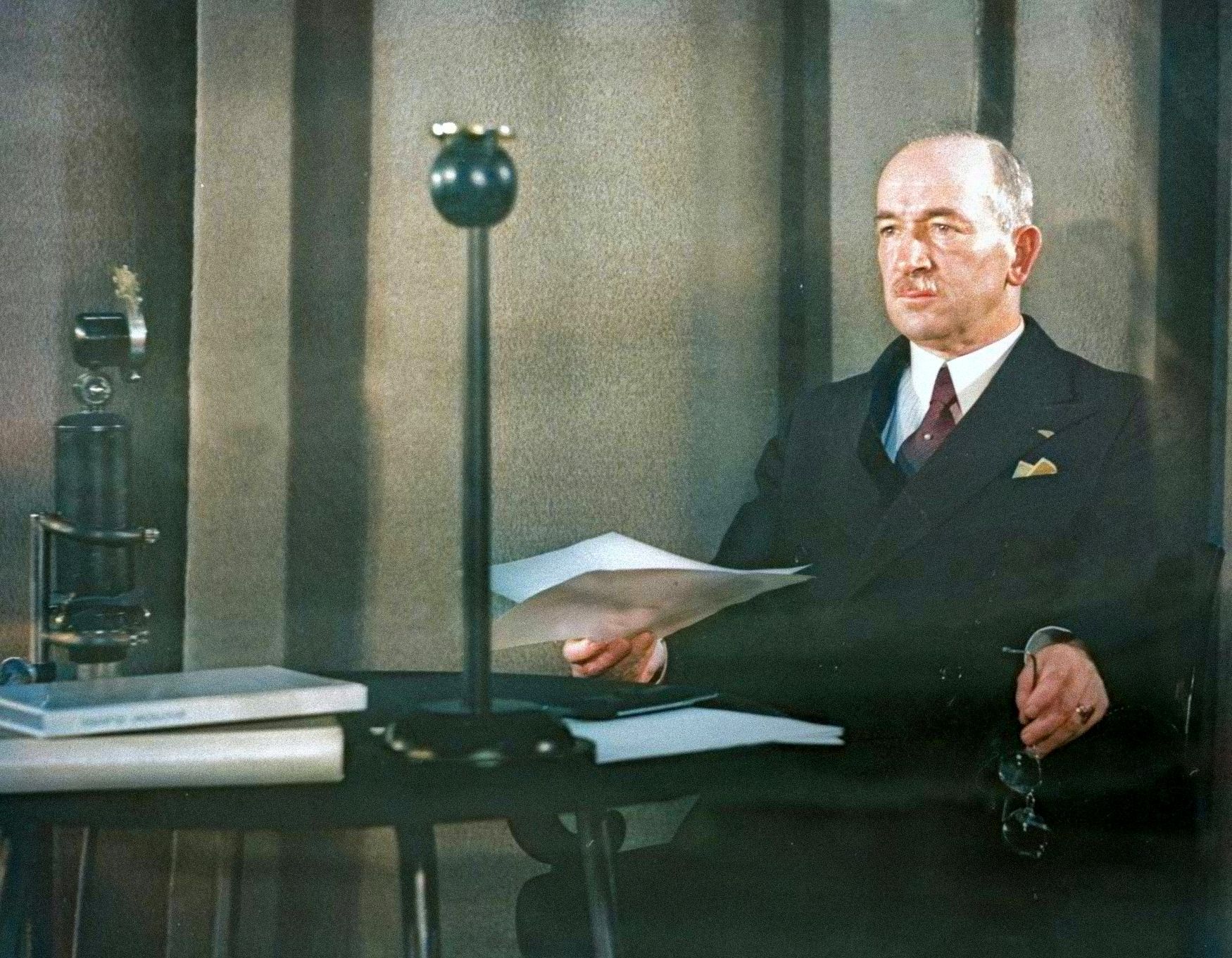 Edvard Beneš, prezident, obarvené fotografie, historie, Československo, Domácí