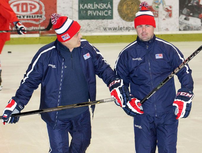 Sraz hokejové reprezentace před MS 2014 (Weissmann a Špaček)