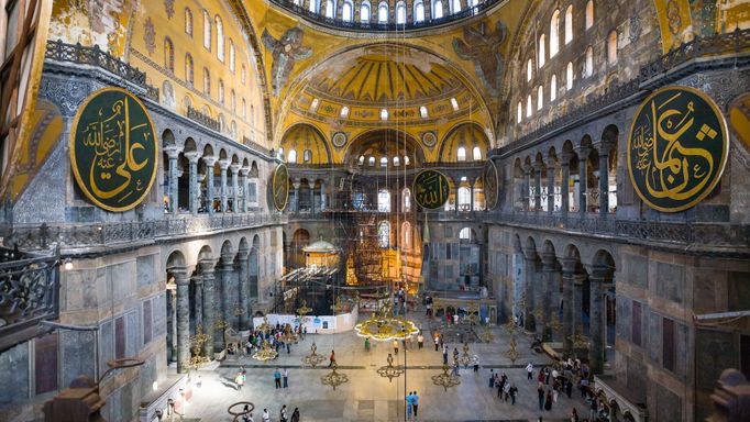 Hagia Sofia alias chrám Boží Moudrosti v Istanbulu.