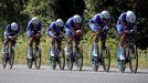 Jezdci týmu Quick-Step Floors v 3. etapě na Tour de France 2018