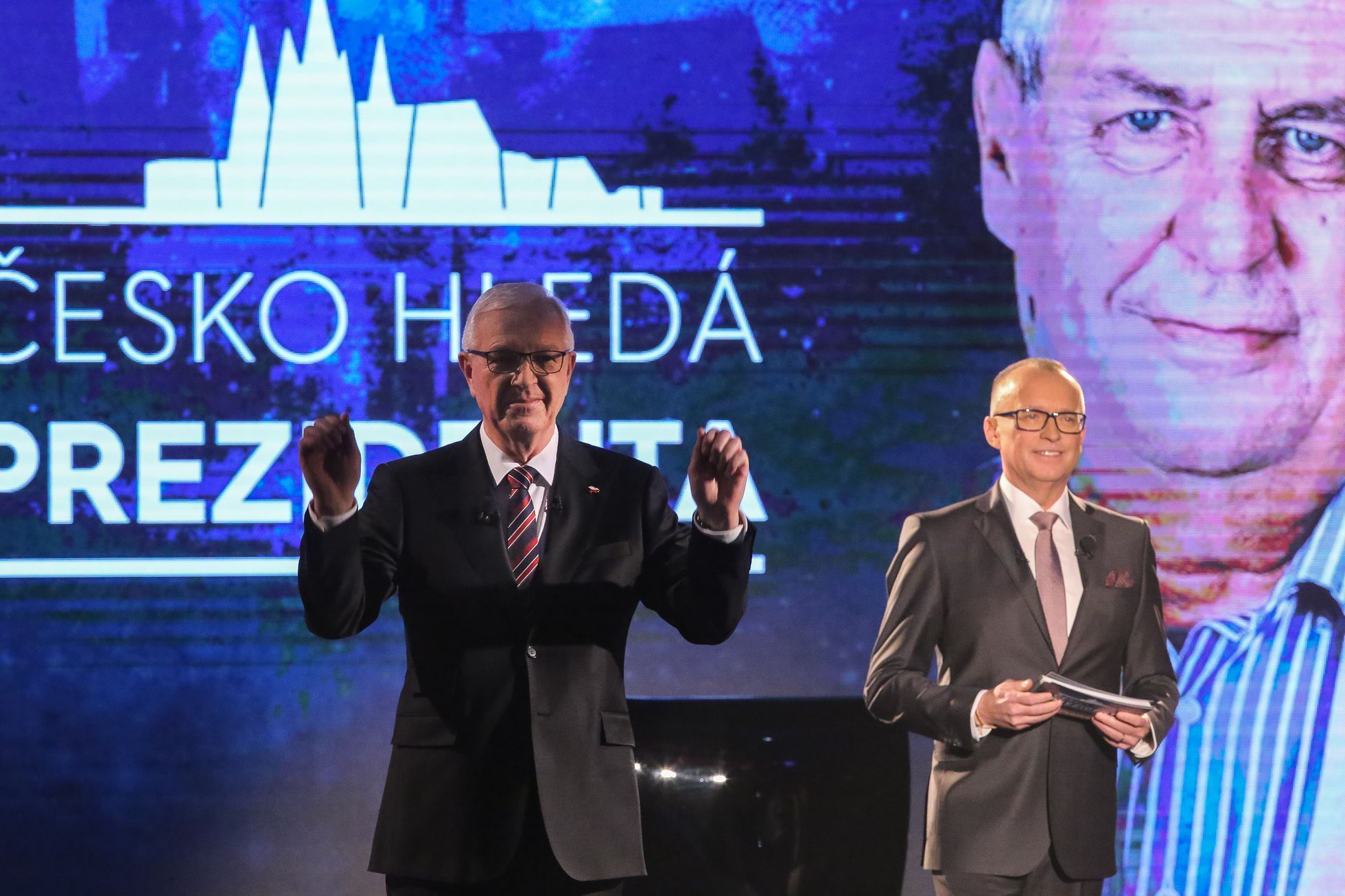 Prezidentská debata Miloše Zemana a Jiřího Drahoše na TV Prima
