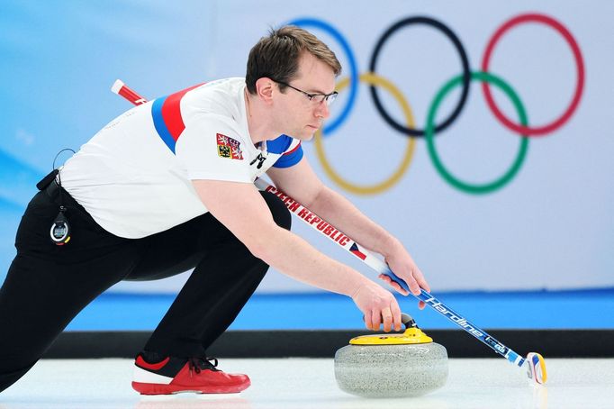 Česko - USA, curling na ZOH 2022 v Pekingu: Tomáš Paul.