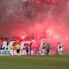 HL, Slavia-Olomouc: pyrotechnika fanoušků Slavie